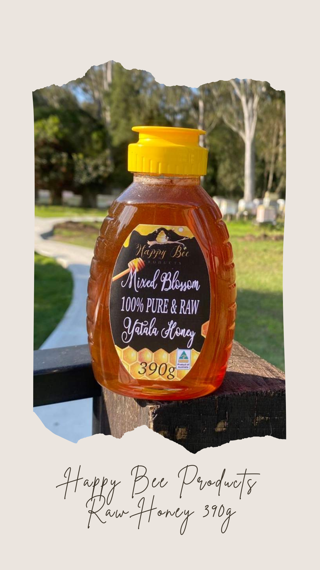 Happy Bee Products Raw Honey - 390g