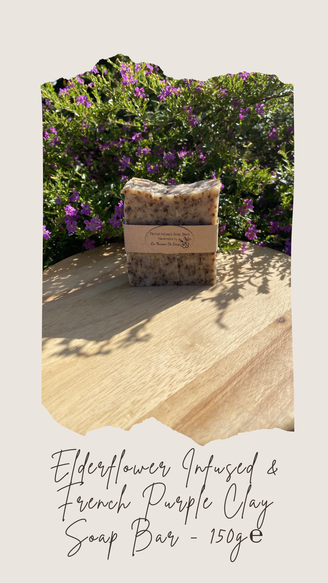 Elderflower & French Purple Clay Soap 150g ℮